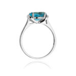 Inel Aur 14K cu Topaz 1.70 ct si Diamante 0.04 ct - Imagine 7