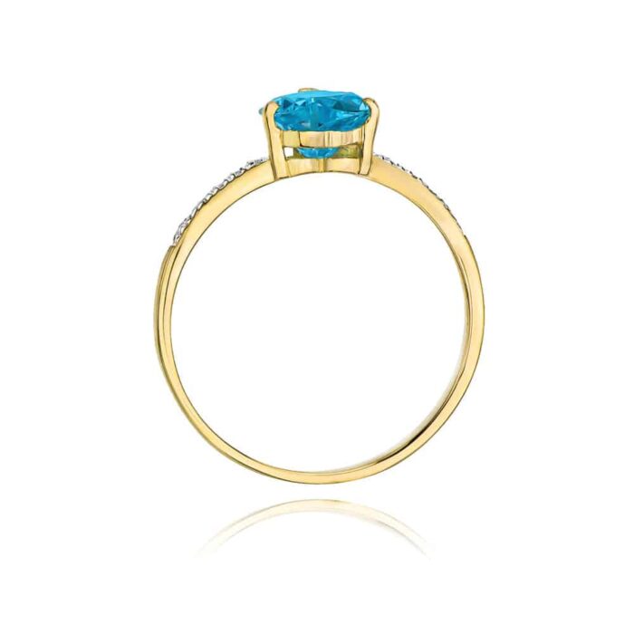 Inel Aur 14K cu Topaz 1.20 ct - Imagine 3
