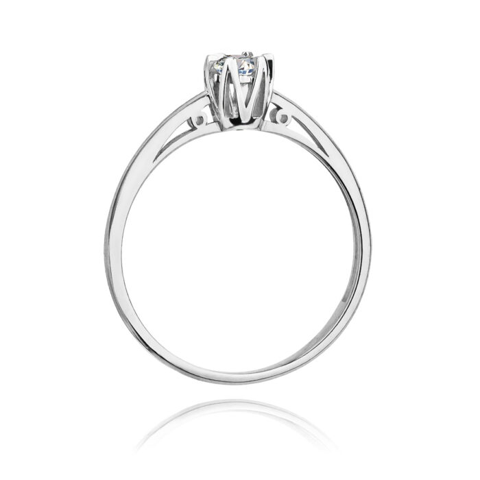 Inel Aur 14K cu Diamant 0.15 ct - Imagine 6