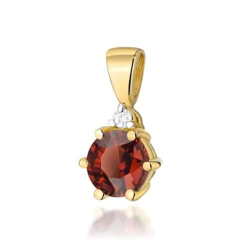 gar1.jpg Pandantiv Aur 14K cu Garnet 0.50 ct - Imagine 1