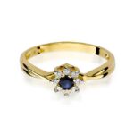 Inel Aur 14k cu Safir 0.15 ct - Imagine 2