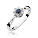 Inel Aur 14k cu Safir 0.15 ct - Imagine 5