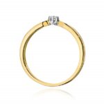 Inel Aur 14K cu Diamant 0.04 ct - Imagine 3