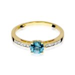 Inel Aur 14K cu Topaz 0.50 ct - Imagine 2
