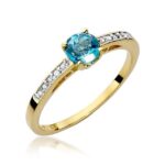 Inel Aur 14K cu Topaz 0.50 ct