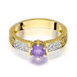 Inel Aur 14k cu Ametist 0.50 ct - Imagine 2