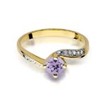 Inel Aur 14k cu Ametist 0.50 ct - Imagine 2