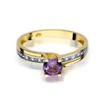 Inel Aur 14k cu Ametist 0.50 ct - Imagine 2