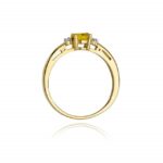 Inel Aur 14K cu Citrin 0.50 ct si Diamante 0.03 ct - Imagine 3