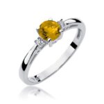 Inel Aur 14K cu Citrin 0.50 ct si Diamante 0.03 ct - Imagine 4