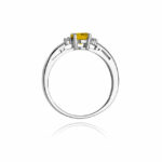 Inel Aur 14K cu Citrin 0.50 ct si Diamante 0.03 ct - Imagine 6