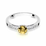 Inel Aur 14K cu Citrin 0.50 ct si Diamante 0.05 ct - Imagine 5