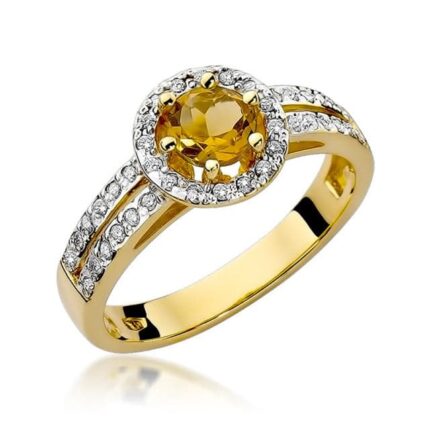 Inel Aur 14K cu Citrin 0.50 ct