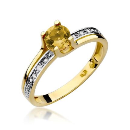 Inel Aur 14K cu Citrin 0.50 ct