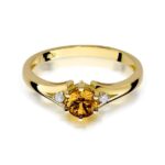 Inel Aur 14K cu Citrin 0.50 ct - Imagine 2
