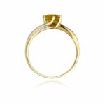 Inel Aur 14K cu Citrin 0.60 ct si Diamante 0.05 ct - Imagine 3