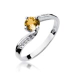 Inel Aur 14K cu Citrin 0.60 ct si Diamante 0.05 ct - Imagine 4
