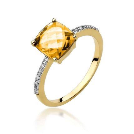 Inel Aur 14K cu Citrin 2.00 ct