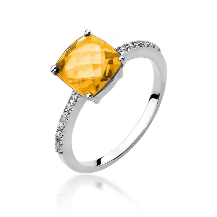 Inel Aur 14K cu Citrin 2.00 ct - Imagine 4