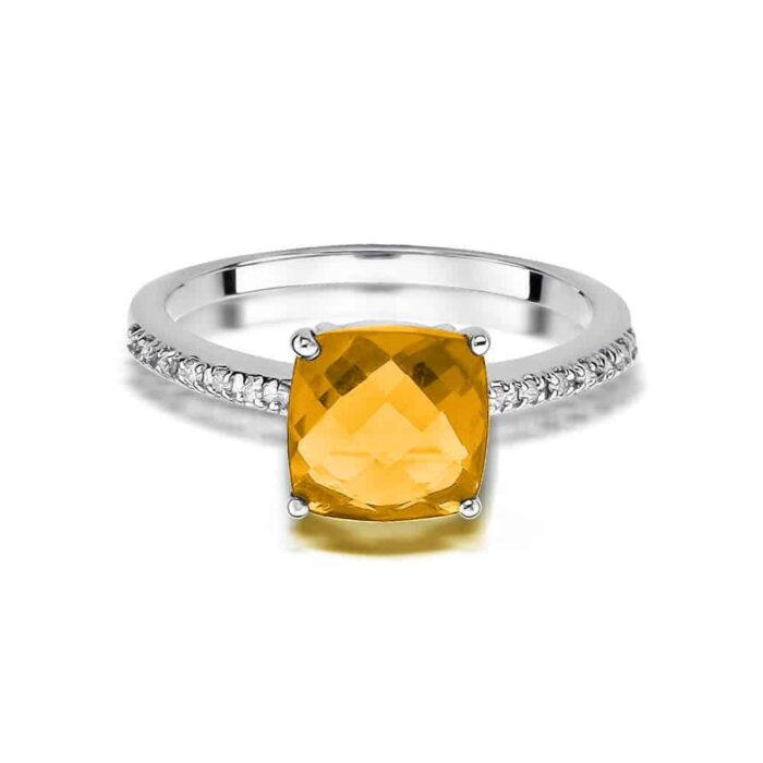 Inel Aur 14K cu Citrin 2.00 ct - Imagine 5