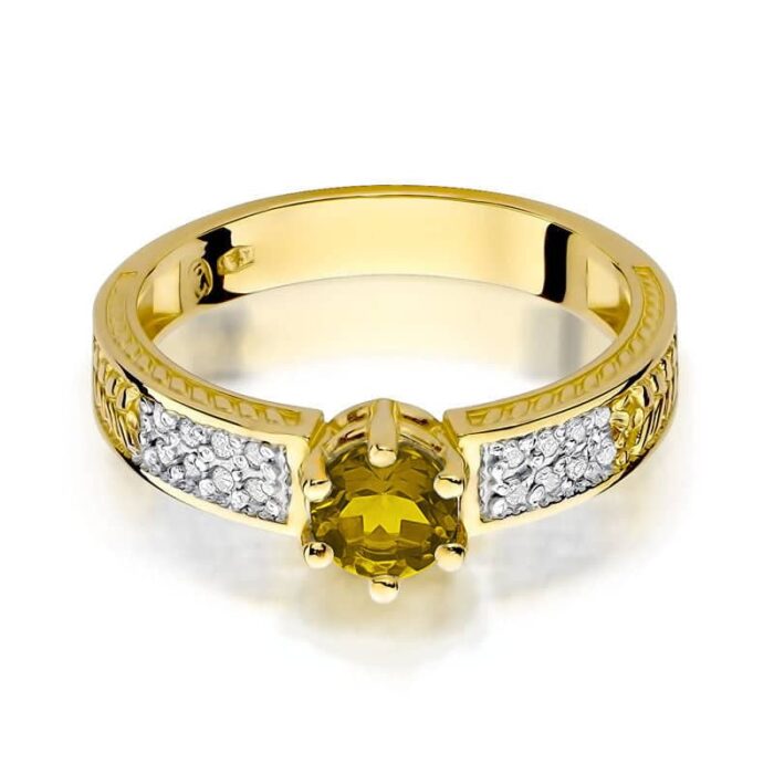 Inel Aur 14K cu Citrine 0.50 ct - Imagine 2
