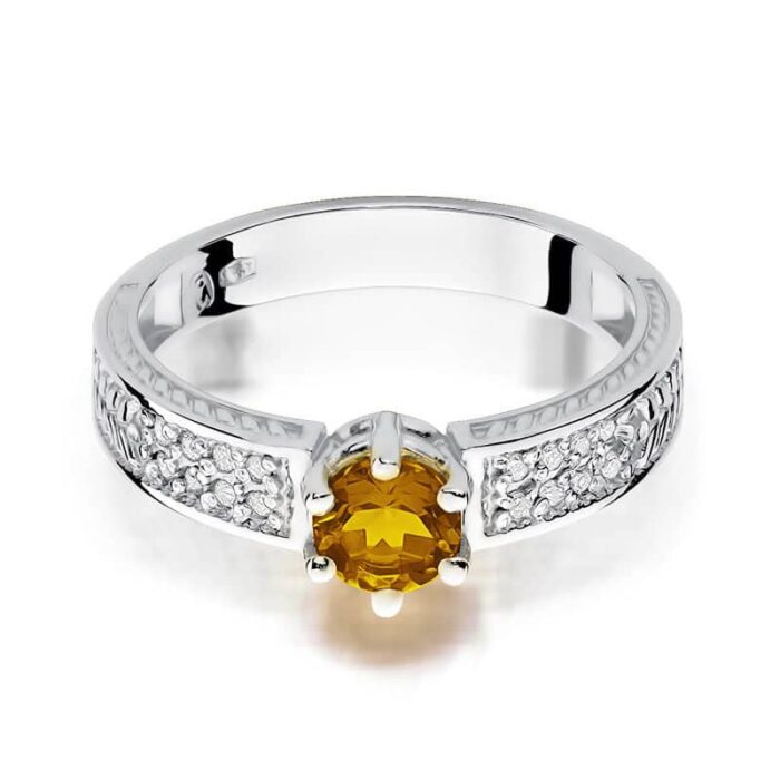 Inel Aur 14K cu Citrine 0.50 ct - Imagine 5