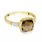 Inel Aur 14K cu Cuart Fumuriu 2.00 ct - Imagine 2