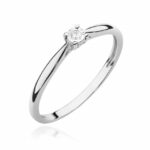 Inel Aur 14K cu Diamant 0.01 ct - Imagine 4