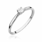 Inel Aur 14K cu Diamant 0.03 ct - Imagine 4