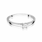 Inel Aur 14K cu Diamant 0.03 ct - Imagine 5