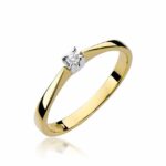 Inel Aur 14K cu Diamant 0.03 ct