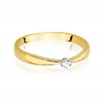 Inel Aur 14K cu Diamant 0.04 ct - Imagine 2