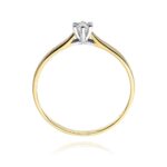 Inel Aur 14K cu Diamant 0.04 ct - Imagine 3