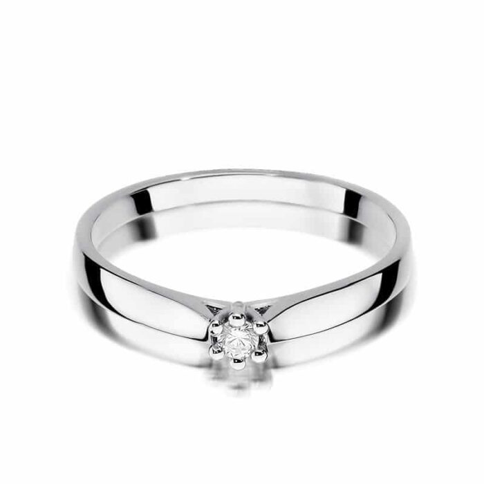 Inel Aur 14K cu Diamant 0.04 ct - Imagine 5