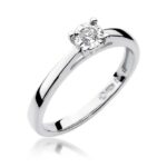 Inel Aur 14k cu Diamant 0.08 ct - Imagine 4