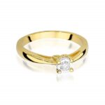 Inel Aur 14k cu Diamant 0.08 ct - Imagine 2