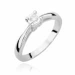 Inel Aur 14k cu Diamant 0.08 ct - Imagine 4