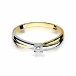 Inel Aur 14K cu Diamant 0.08 ct - Imagine 2
