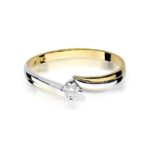 Inel Aur 14K cu Diamant 0.08 ct - Imagine 2