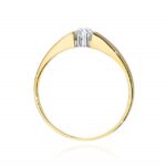 Inel Aur 14k cu Diamant 0.08 ct - Imagine 3