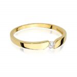 Inel Aur 14k cu Diamant 0.08 ct - Imagine 2