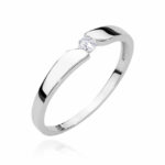 Inel Aur 14k cu Diamant 0.08 ct - Imagine 4