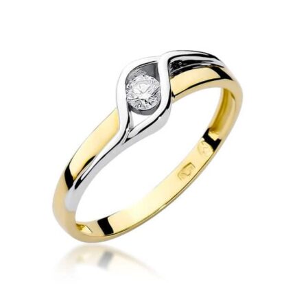 Inel Aur 14K cu Diamant 0.10 ct
