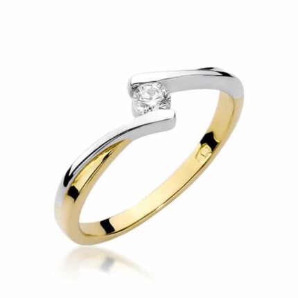 Inel Aur 14K cu Diamant 0.10 ct