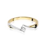 Inel Aur 14K cu Diamant 0.10 ct - Imagine 2