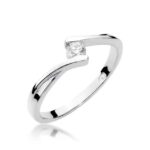 Inel Aur 14K cu Diamant 0.10 ct - Imagine 4