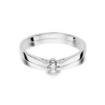 Inel Aur 14K cu Diamant 0.10 ct - Imagine 5
