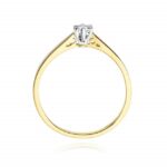 Inel Aur 14K cu Diamant 0.10 ct - Imagine 3