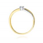 Inel Aur 14K cu Diamant 0.10 ct - Imagine 3