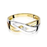 Inel Aur 14k cu Diamant 0.10 ct - Imagine 2